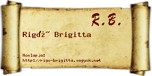 Rigó Brigitta névjegykártya